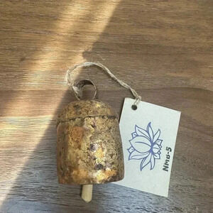 NMB Handcrafted Nana Bell Chime Antique Style Xmas Decor Made In India Sz Small